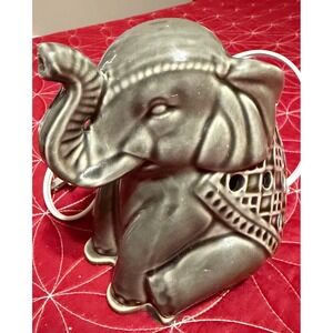 Ceramic Elephant Wax Melt Burner Aroma Diffuser Night Light Electric Plug In